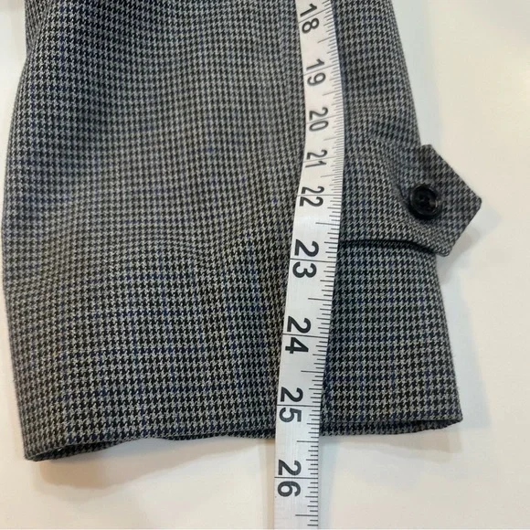VTG London Fog Maincoat Houndstooth Trench Liner Knee Length USA Size 38R Medium - Picture 15 of 17
